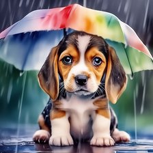 Схема вышивки «Под зонтиком»