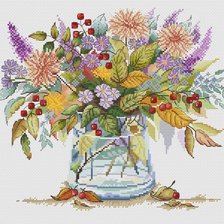 Схема вышивки «Цветы в вазе»