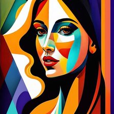 Схема вышивки «Девушка арт»