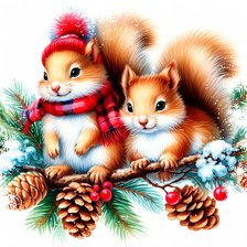 Схема вышивки «Белочки»