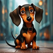 Схема вышивки «Мультяшный таксик»