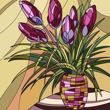 Схема вышивки «Цветы. Абстракция»