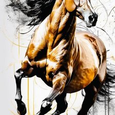 Схема вышивки «Конь»