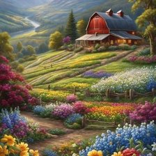 Схема вышивки «Cottage»