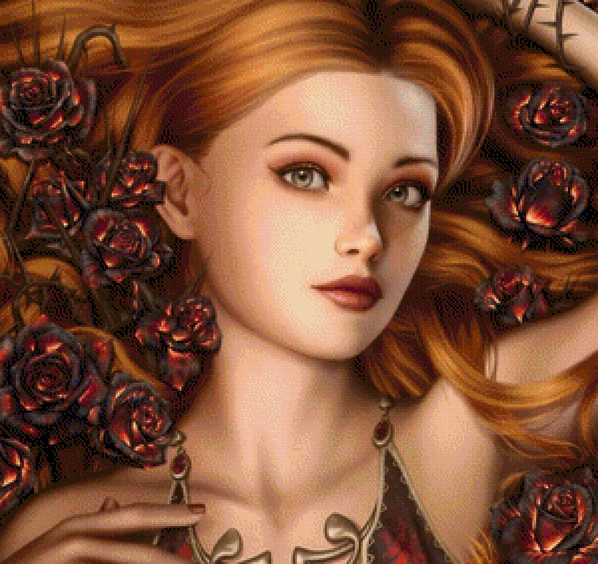 Mujer sirena pelirroja. - предпросмотр