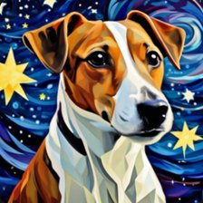 Схема вышивки «Космический Джек Рассел»