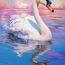 Схема вышивки «Лебедь»