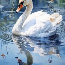 Схема вышивки «Лебедь белая»