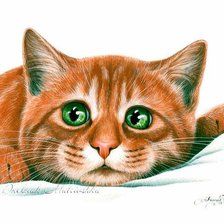 Схема вышивки «Рыжий кот»