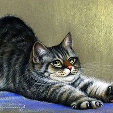 Схема вышивки «Кот»