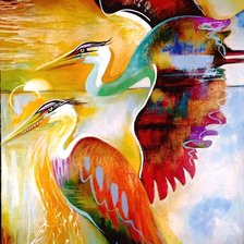 Схема вышивки «Цапли»