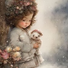 Схема вышивки «watercolor girl»