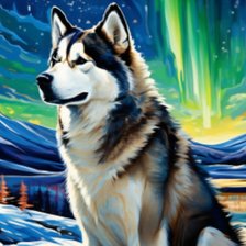 Схема вышивки «Хаски»