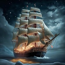 Схема вышивки «Кораблик»