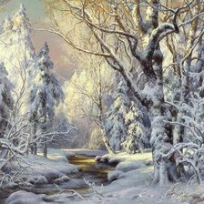 Схема вышивки «Снежная зима»