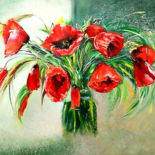 Схема вышивки «Маки.»