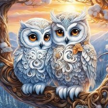 Схема вышивки «Совушки»