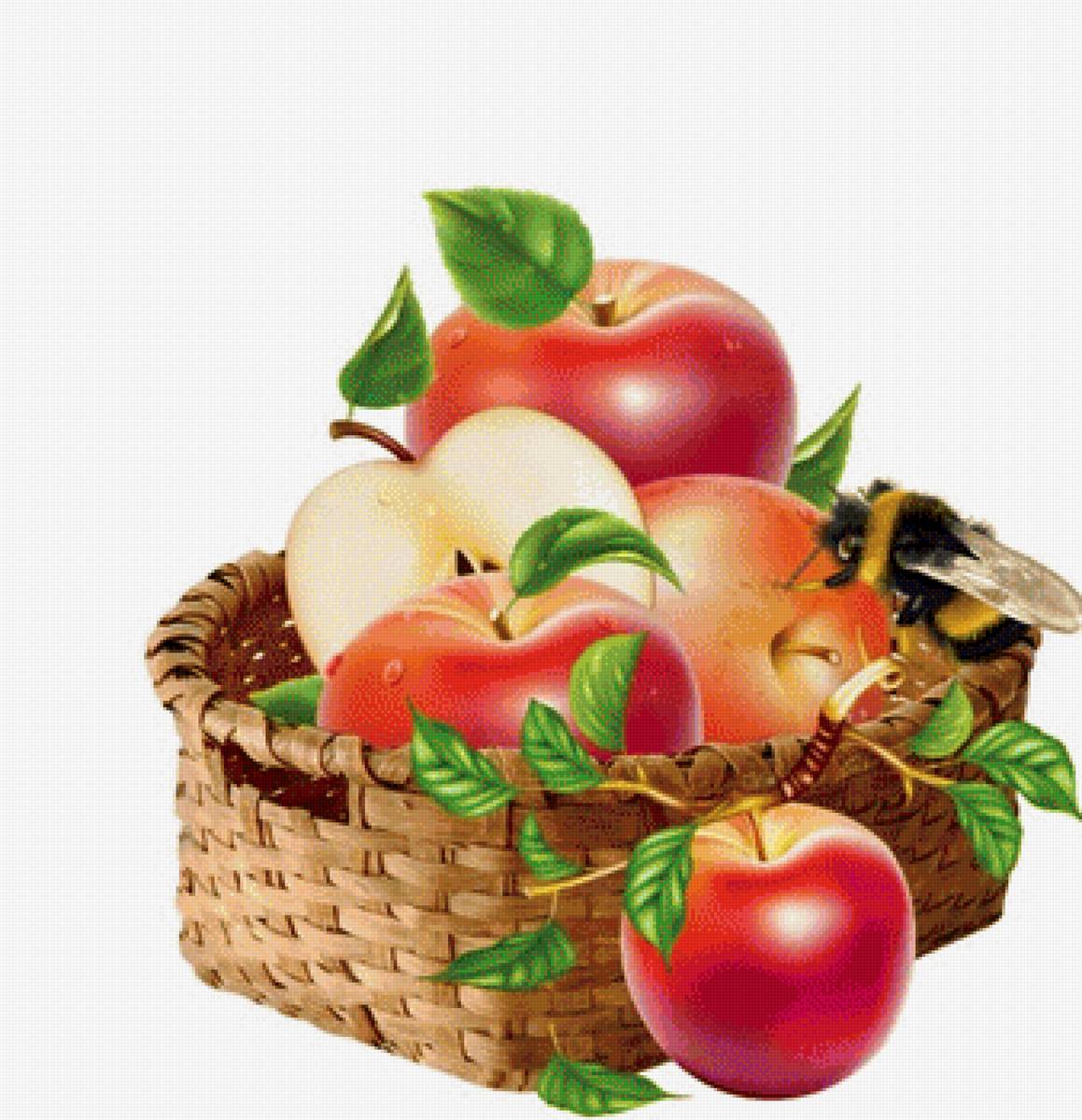 Карзина с яблоками - карзина с яблоками - предпросмотр