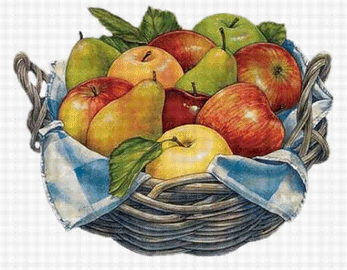 Фруктовый натюрморт - яблоки, гуши - предпросмотр