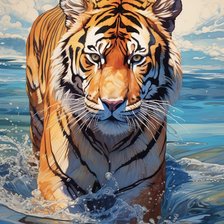 Схема вышивки «полосатый плавец»