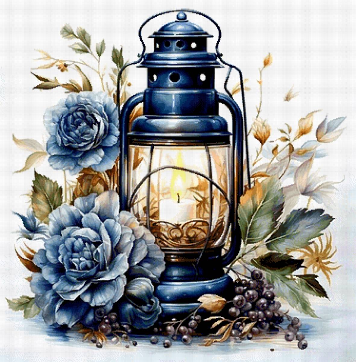 Фонарь и пионы2(ДМС) - предпросмотр