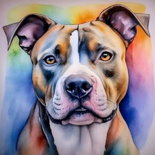 Схема вышивки «Питбуль»