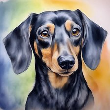 Схема вышивки «Такса»