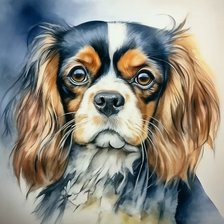 Схема вышивки «кавалер Кинг Чарльз спаниель»