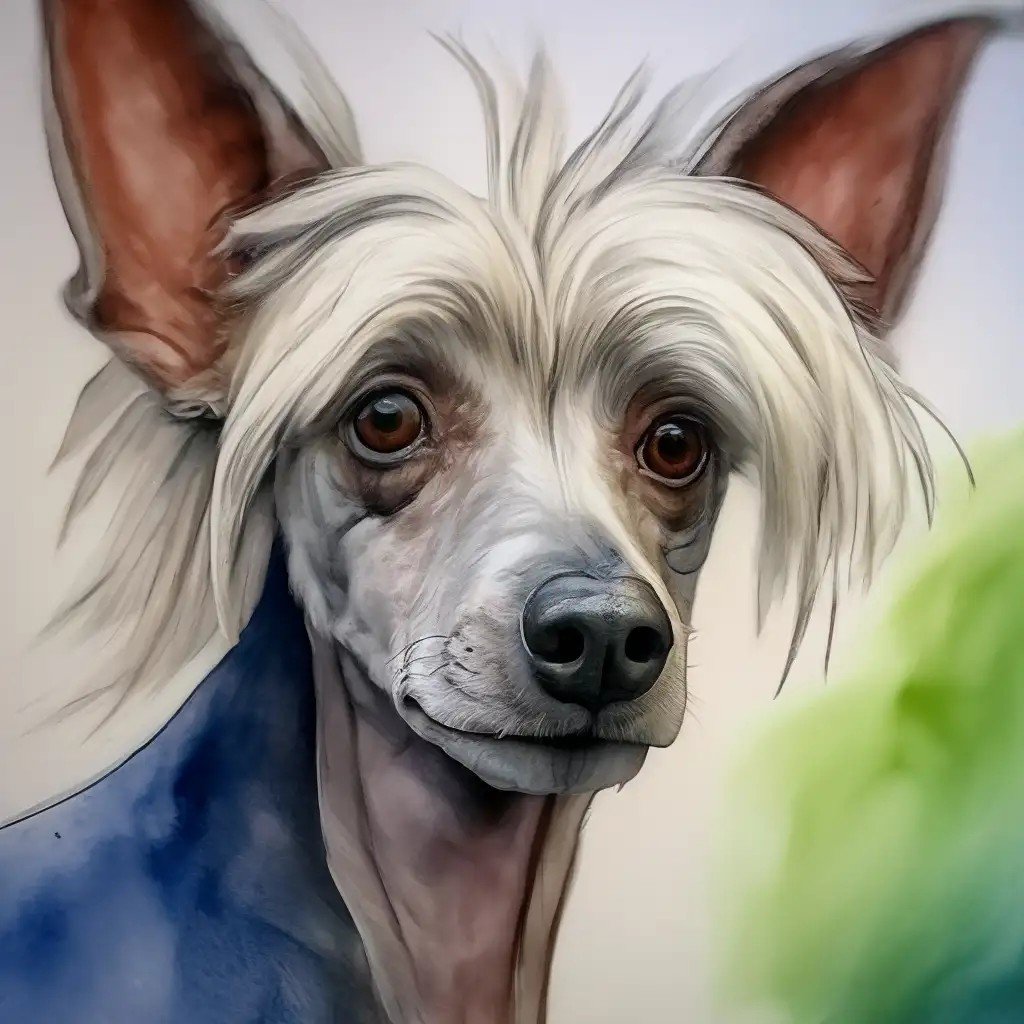 Китайская хохлатая собака - собаки, животные, собака - оригинал