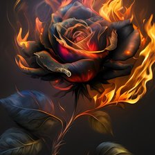 Схема вышивки «Горящая роза»