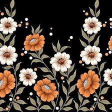 Схема вышивки «Цветочный орнамент»