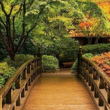 Схема вышивки «мост в парке»