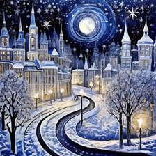 Схема вышивки «Зима»