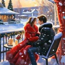 Схема вышивки «Влюбленные»