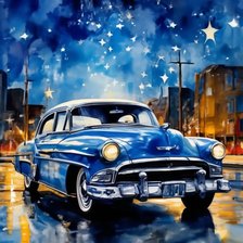 Схема вышивки «Ретро авто»