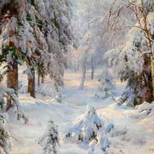 Схема вышивки «Зимний лес»