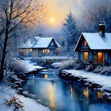 Схема вышивки «Зимняя заимка»