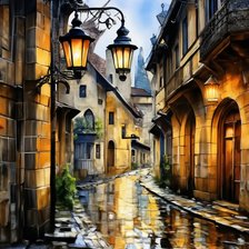 Схема вышивки «Старый город»