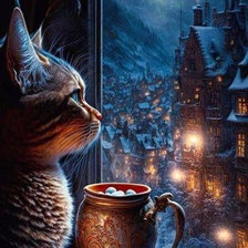 Схема вышивки «Ночь»