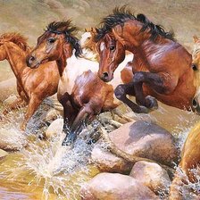 Схема вышивки «коне»