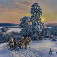 Схема вышивки «Зима»