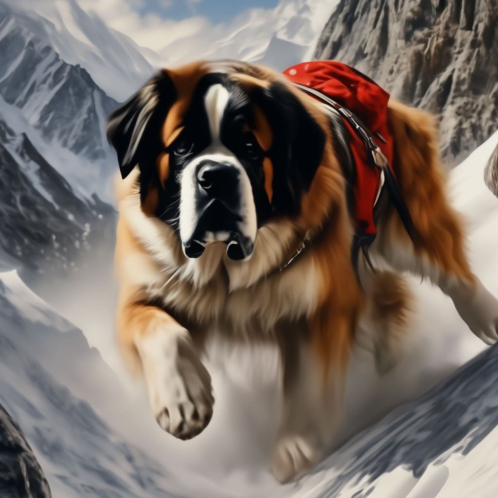 Горный спасатель - собаки, животные, собака, сенбернар - оригинал