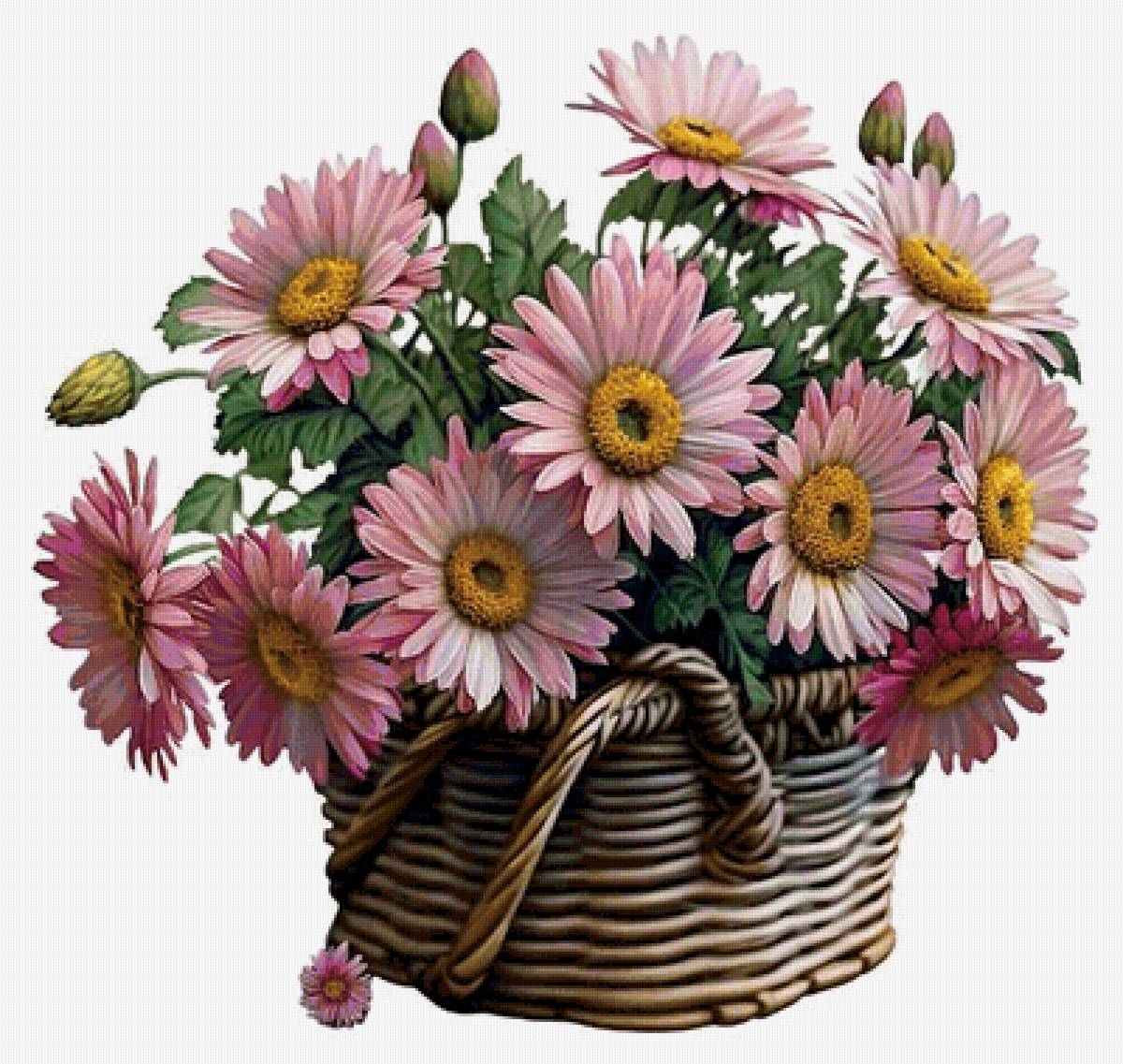 Карзина с цветами - карзина с цветами - предпросмотр