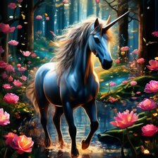 Схема вышивки «Единорог»