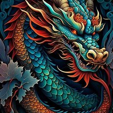 Схема вышивки «дракон»