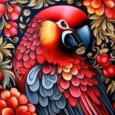 Схема вышивки «Попугай»