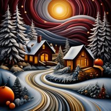 Схема вышивки «Поп-арт пейзаж»