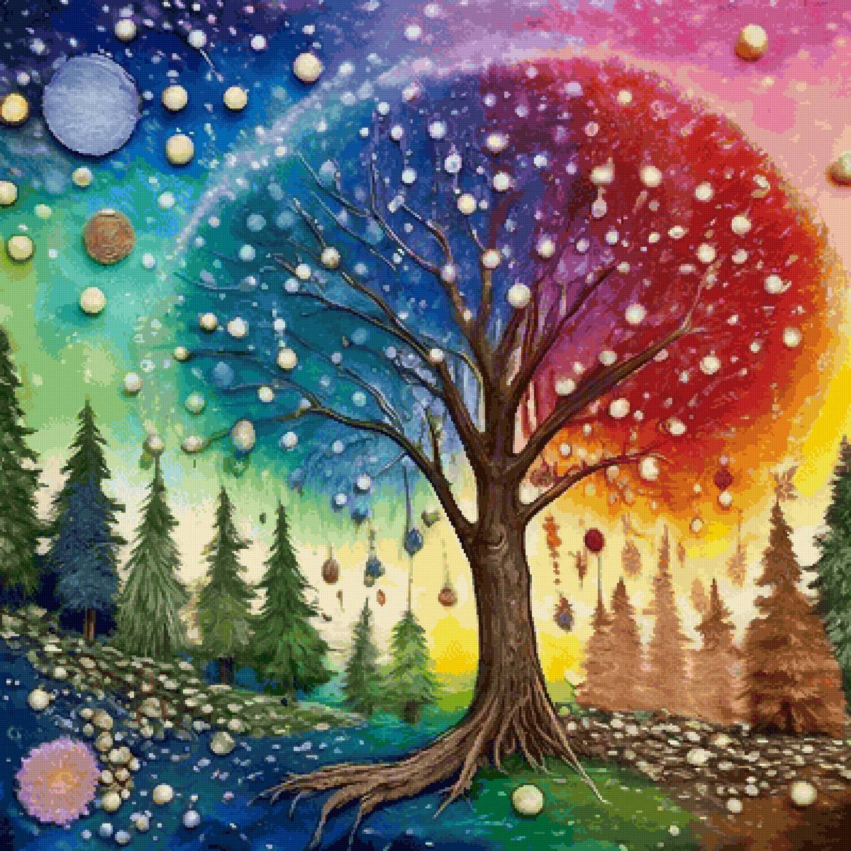 Поп-арт пейзаж - предпросмотр