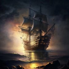 Схема вышивки «Корабль»