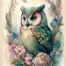 Схема вышивки «Сова»